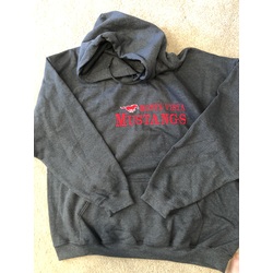 Gray Hoodie with Embroidery  Product Image