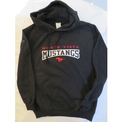 Black Hooded Sweatshirt with Embroidery Product Image